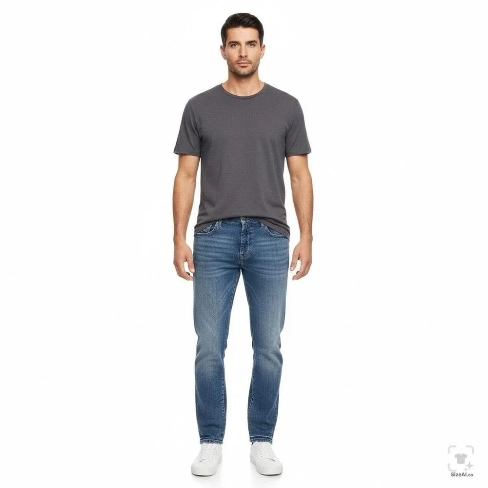 True Religion Geno Jeans Mens 36x31 Blue Light Wash Tapered Relaxed Zip Fly